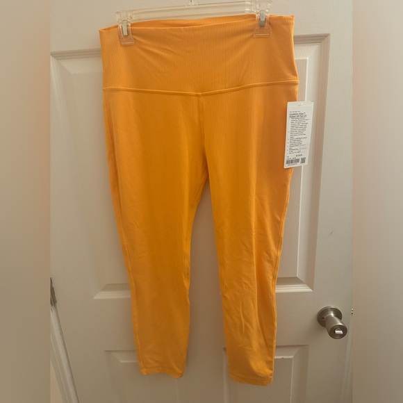 New Lululemon Align high rise ribbed pant 25” Mango Dream. Orange. Size 12 - Picture 10 of 17